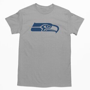 NEW Seattle Seahawks Monochrome Team Color Pop Big Logo T-Shirt GREY